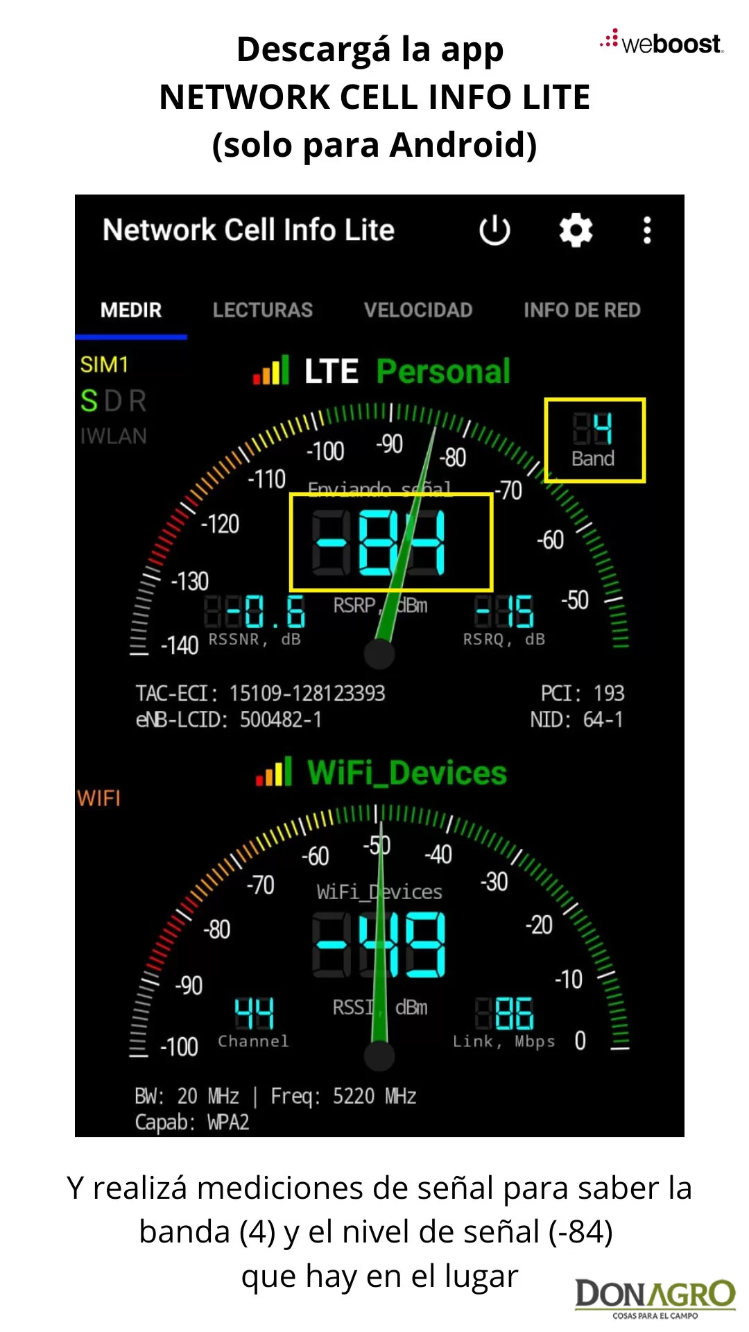 Amplificador de Señal WeBoost Home Complete 4G 72db (350 a 600m2)