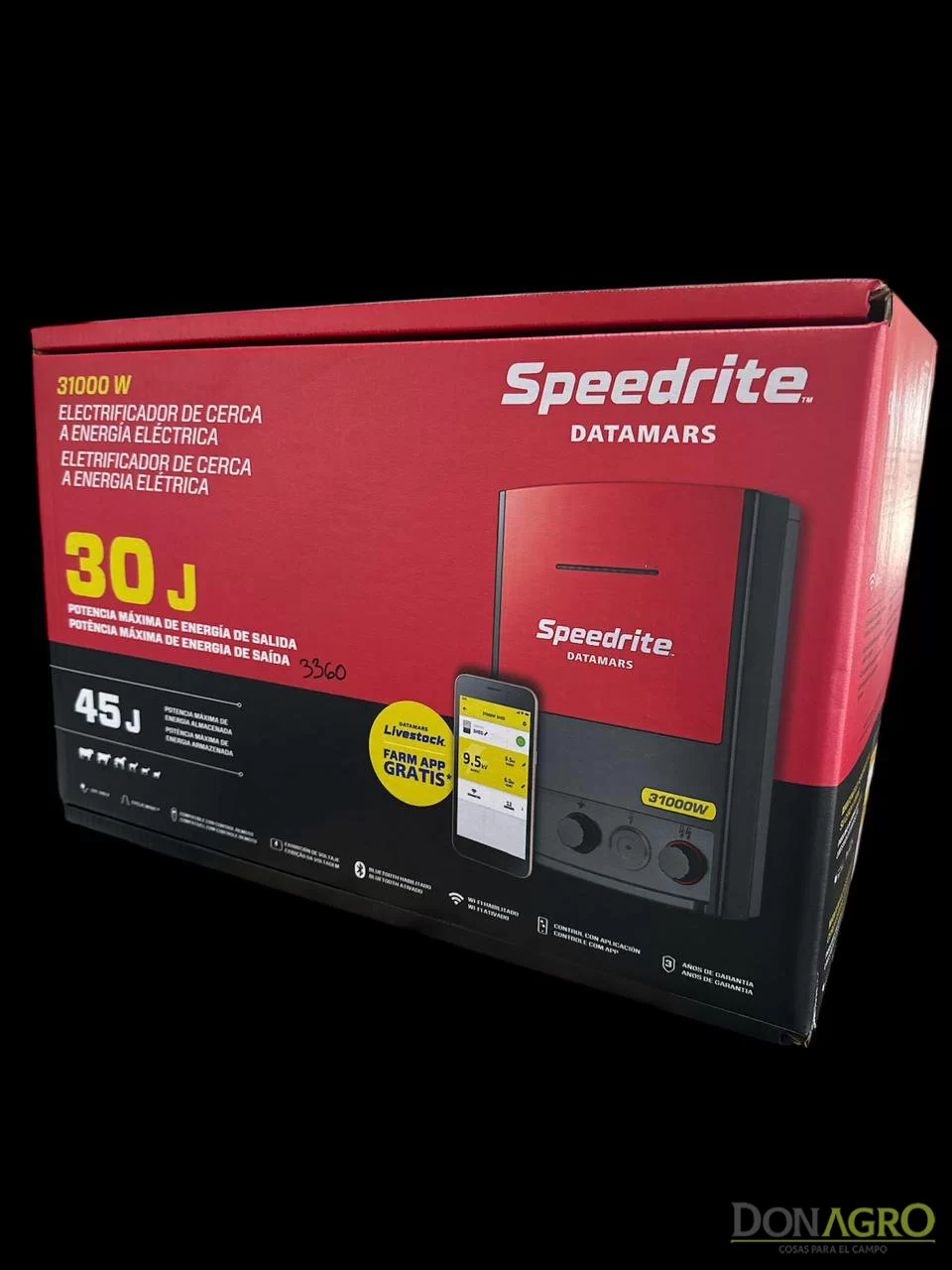 Electrificador 220v 370km 30j Speedrite Datamars 31000w 